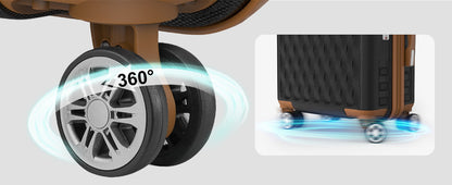 Melalenia Luggage Sets 7 Piece Hard Shell Carry on Suitcase with Spinner Wheels and TSA Lock, Lightweight Travel Duffel Bag