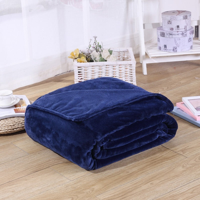 Spring Winter Winter Flannel Blanket Fluffy Warm Soft Sofa Cover Bedspread Solid Blue Black Coral Fleece Plush Blankets For Beds