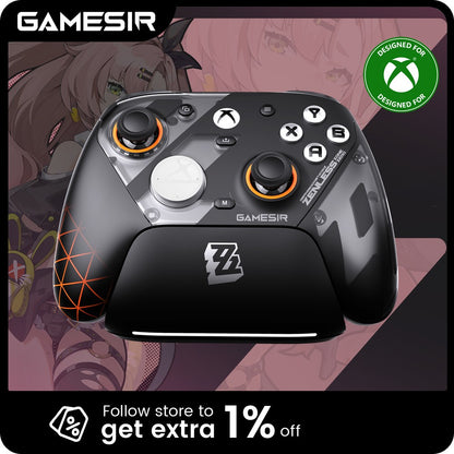 GameSir G7 Pro Zenless Zone Zero Wireless Xbox Game Controller – Charging Dock, TMR Joytick, Hall Effect Trigger, Gyroscope
