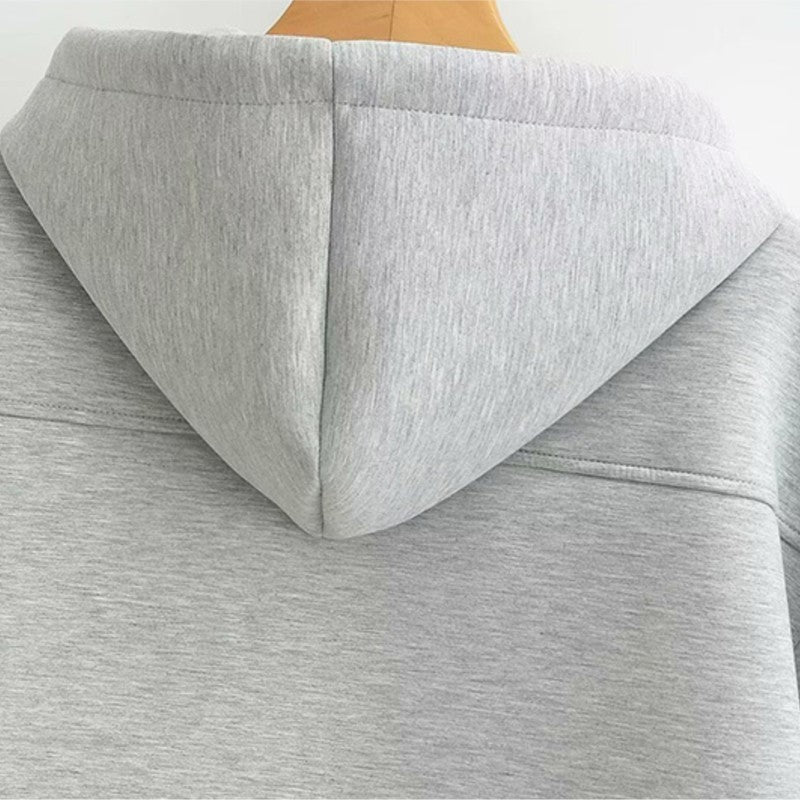 Women's Jackets With Hood Big Pocket Zipper Women Top Long Sleeve Women's Coat Loose Outerwear Winter Coats Black Jacket