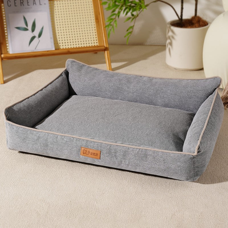 Cama de Cachorro de Inverno, Sofá Impermeável para Cães de Porte Médio, Cama de Espuma para Animais de Estimação com Capa Removível Lavável e Fundo Antiderrapante