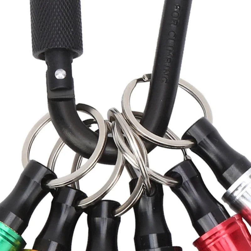 Conjunto de ferramentas com chaveiro colorido, haste de extensão de troca rápida, haste de conversão de cabo hexagonal de 1/4", chave de fenda, luva de liberação rápida