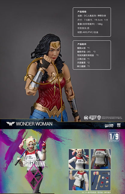 DC Originals Justice League Figure Superman Batman Wonder Woman Aquaman Mera Anime Figures Collectble Models Toys Gift