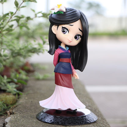 Princesa Disney Ariel Rapunzel Cinderela Sereia Anna Elsa Bela Sofia Branca de Neve Mulan A Pequena Sereia Bonecos Brinquedos Presente Infantil