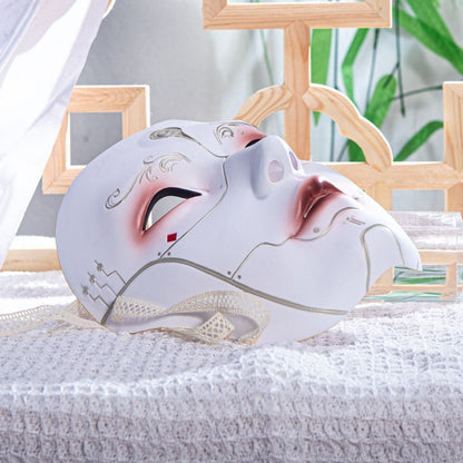 Ancient Style Machinery Beautiful Male Adult Party Beauty Mask Chinese Style Hand-painted Decorative Hanfu Accessory Mask