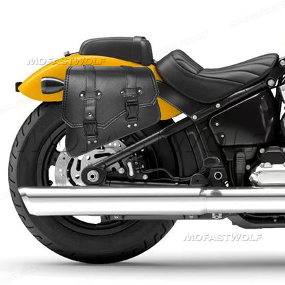 Universal Accessories Triangle Synthetic Leather Motorcycle Side Saddle Bag for Cafe Racer ATV For Harley Sportster XL 883/1200