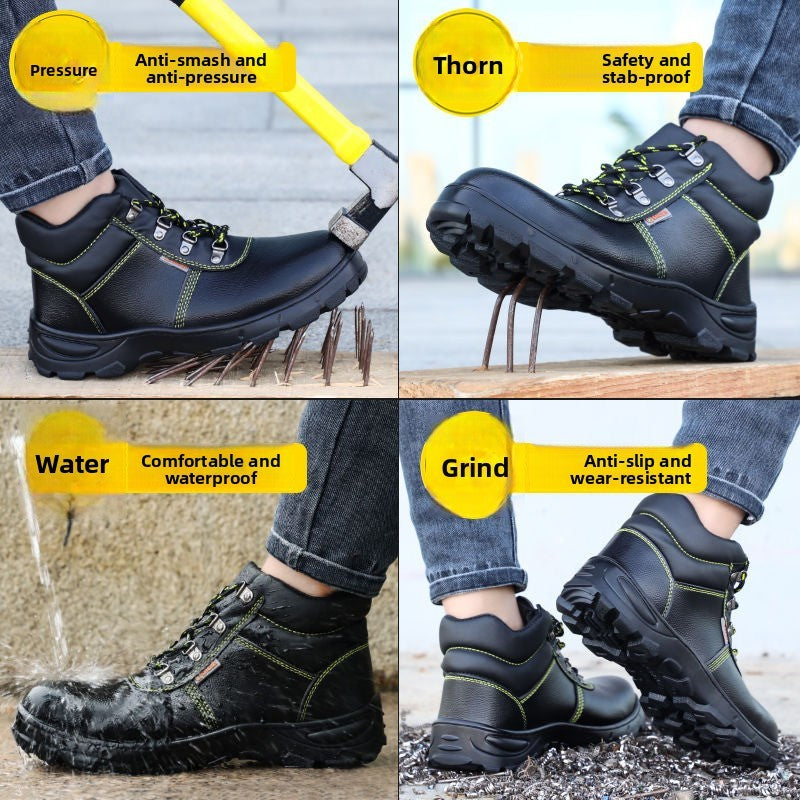 High Quality Safety Shoes for Men Woman Autumn Winter Thickened Warm Boots Woman Sneakers Anti-smashing Steel Toe Cap Puncture