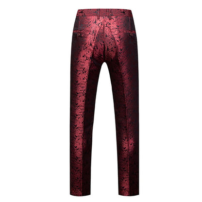 Calça Social Masculina Azul, Calça de Tecido Jacquard, Calça de Terno para Festa de Casamento, Tamanhos Asiáticos M-5GG 6GG, Pantalones Hombre