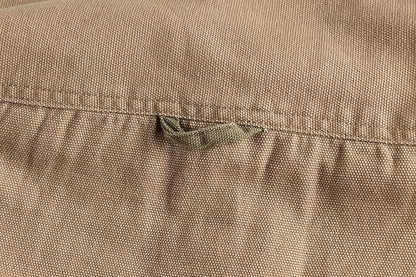 2025 Spring and Autumn New American Retro Woven Twill Cargo Shirt Men's Simple 100% Cotton Washed Double Pocket Causal Blousers