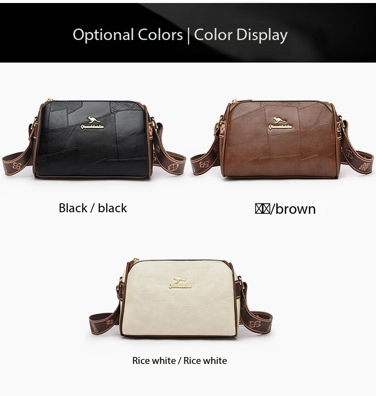 Luxury Kangaroo New Genuine High Quality Soft Leather Women Purses Cofrossbody Bag Designer Brand Ladies Shoulder Crossbody Bags