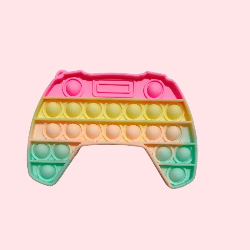 1-5PCS Rainbow Silicone Decompression Toys Cute Styles Bubble Finger Game Stress Relief Squeeze Sensory Toys Fun Party Favors