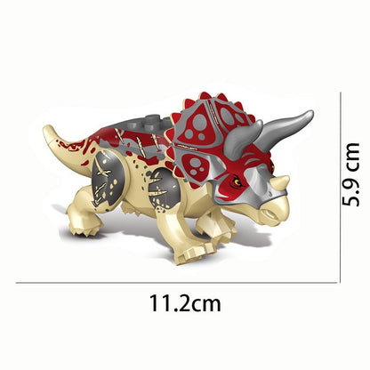 MOC Zoo Animal Building Block Accessories Set  Elephants Camel Deer Medieval Wolves Dinosaur Bricks Tyrannosaurus Model Toy