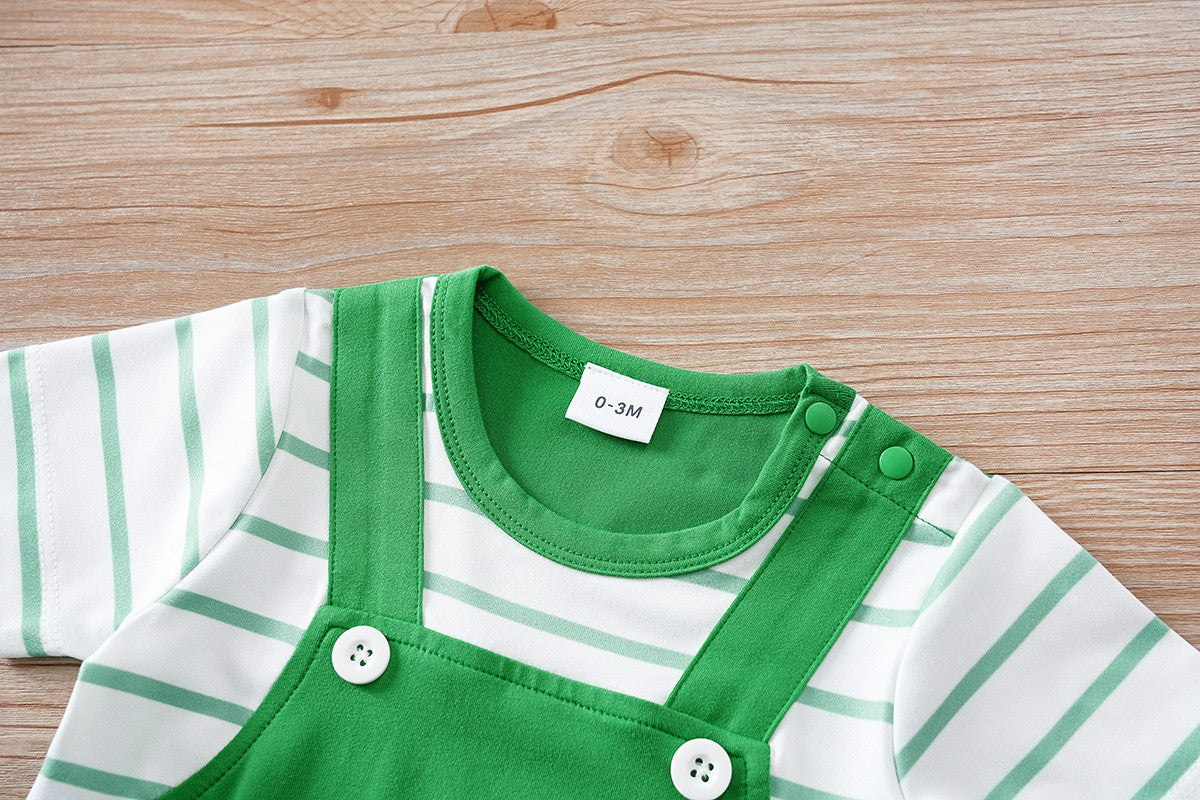 IURNXB Newborn Baby Romper Summer Cat Printed Short Sleeve Stripe Jumpsuit Infant One Piece Outfit for Boys Girls Unisex 0-18M