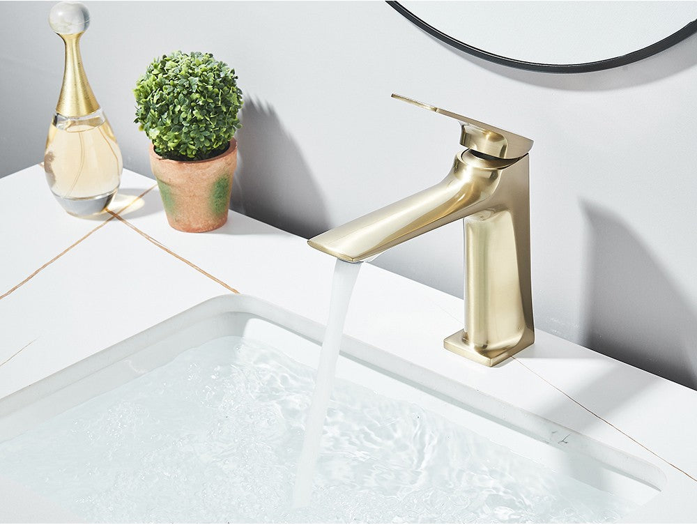 Black Bathroom Faucet Deck Mounted Bathroom Sink Mixer Tap Single Lever Basin Sink Mixer Faucets Chrome/White/Grey/Brushed Gold