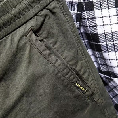 Solid Cargo Pants for Men Casual Loose Fit Ankle Banded Trousers Suitable for Spring and Autumn Grey Black Green