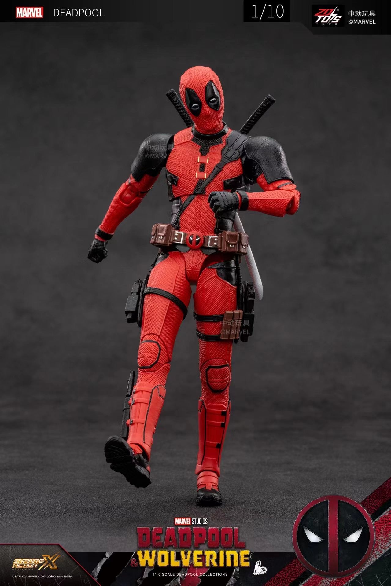ZD Toys Deadpool & Wolverine Bonecos de Ação Deadpool na Caixa Wolverine Coleção Bonecos de Ação Adultos Brinquedo Infantil