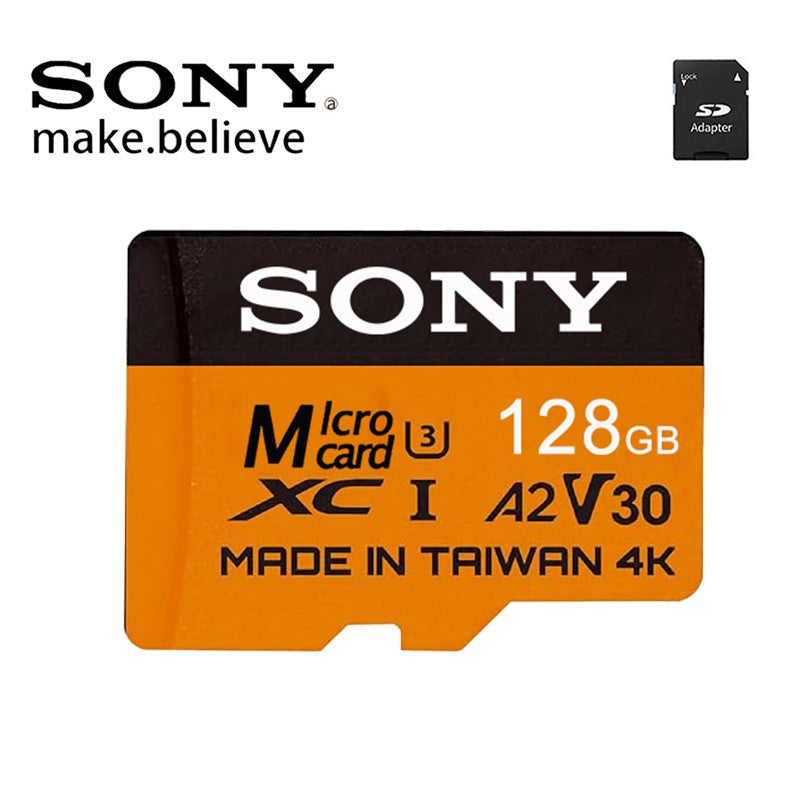 Cartão SD SONY de alta velocidade 2 TB V30 A2 4K 512 GB 256 GB 128 GB Cartão de memória Adaptador Micro TF SD de 1 TB para uso cruzado em smartphone/tablet/PC