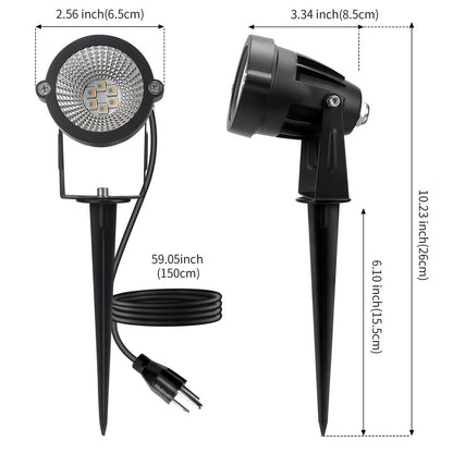 10W RGBW Outdoor Spot Light with Remote Control LED Spike Light Waterproof 110V 220V Landscape Spotlight for Garden,Lawn,Path