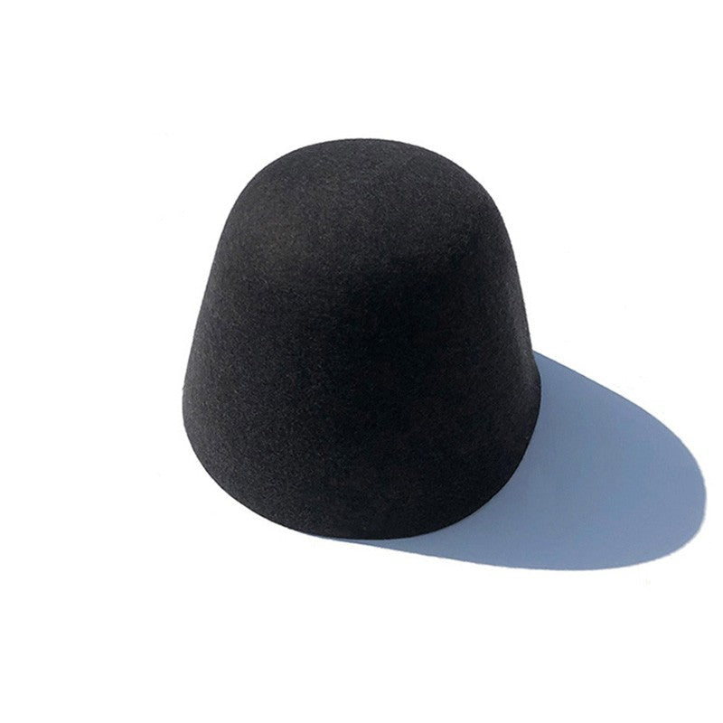 High Quality Wool Fisherman Hat Solid Color Bucket Hats Retro Bell-shaped Basin Cap For Woman Autumn Winter Warm Sun Visors Caps