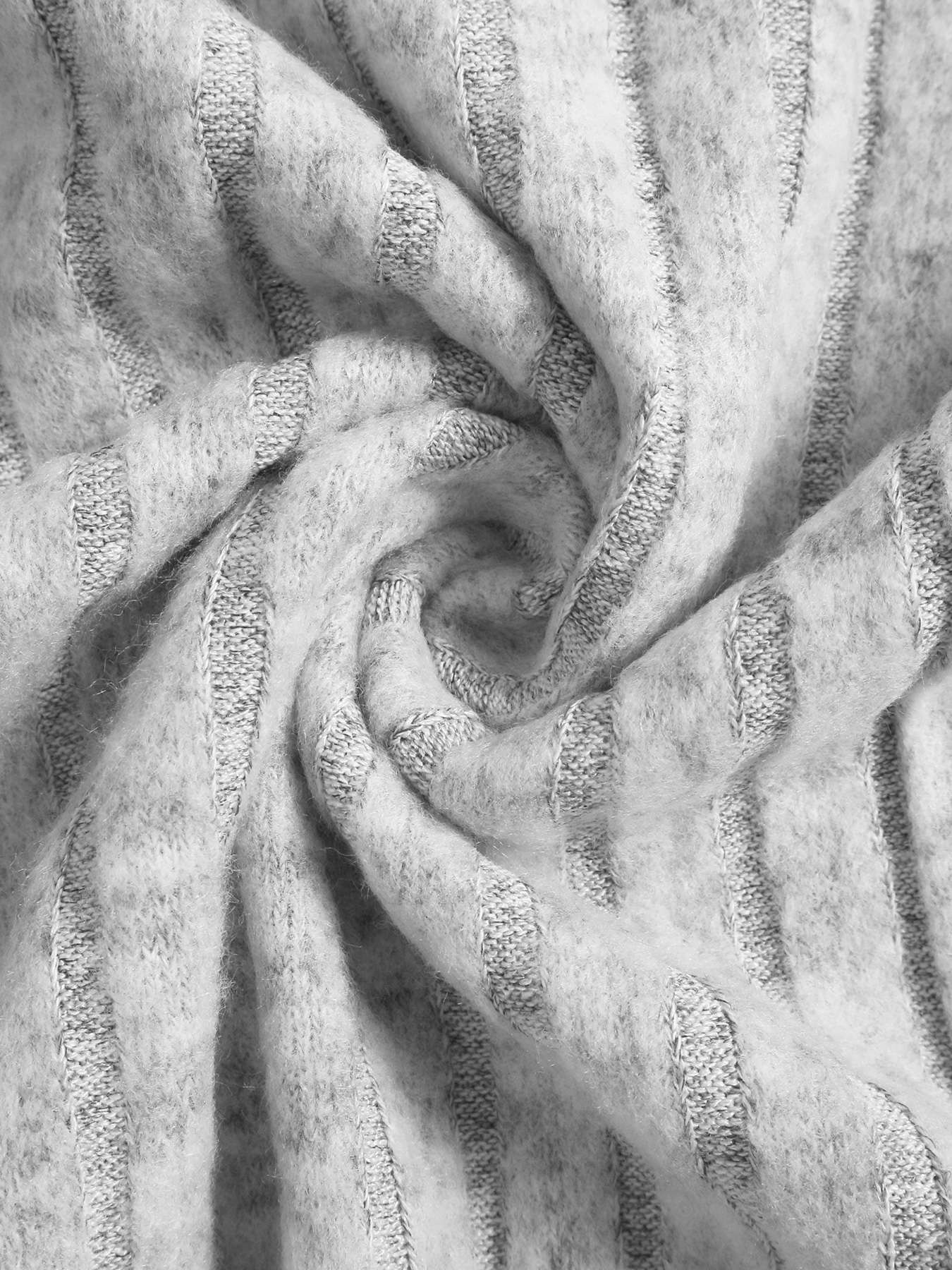 Women's Plain Split Thigh Ribbed Bodycon Dress, Casual Long Sleeve Scoop Neck Midi Dress for Fall and Winter, Women's Clothing