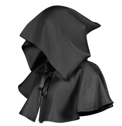 Medieval Renaissance Cloak Cape with Viking Brooch - Hooded Shawl Scarf for Halloween Costumes, Streetwear & Pop Culture Events
