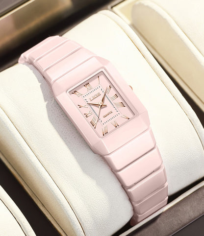 New Fashion LIGE Elegant Quartz Woman Watch Top Brand Luxury Ceramic Strap Waterproof Simple Dial Watches for Women Ladies Gifts