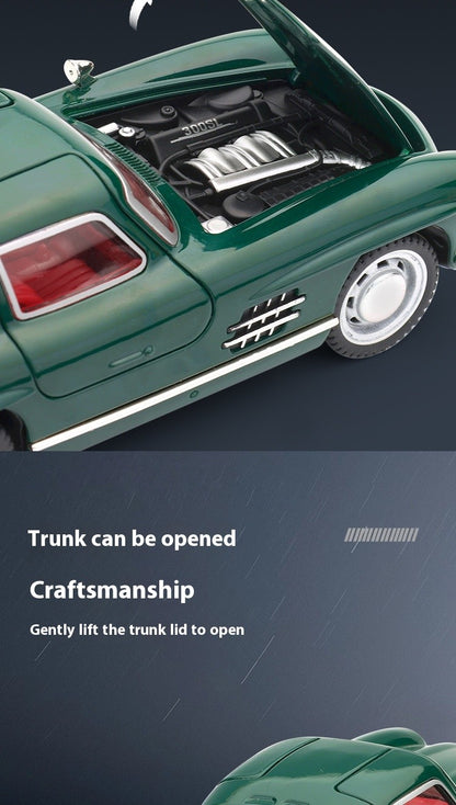 1:32 Mercedes Benz 300SL Classic Car Alloy Car Diecast Model Simulation Miniature Car Model Decorative Trendy Ornaments For Boy