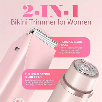 2-in-1 dual-head electric epilator and shaver for underarms, legs and face hair removal, birthday/Christmas gift