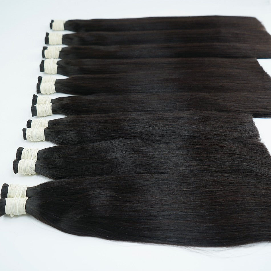 18A Cabelo Humano Duplo Desenho Vietnã a Granel Tranças Boho Extensões de Cabelo Curto Menos Liso Não Trama 300g 613#