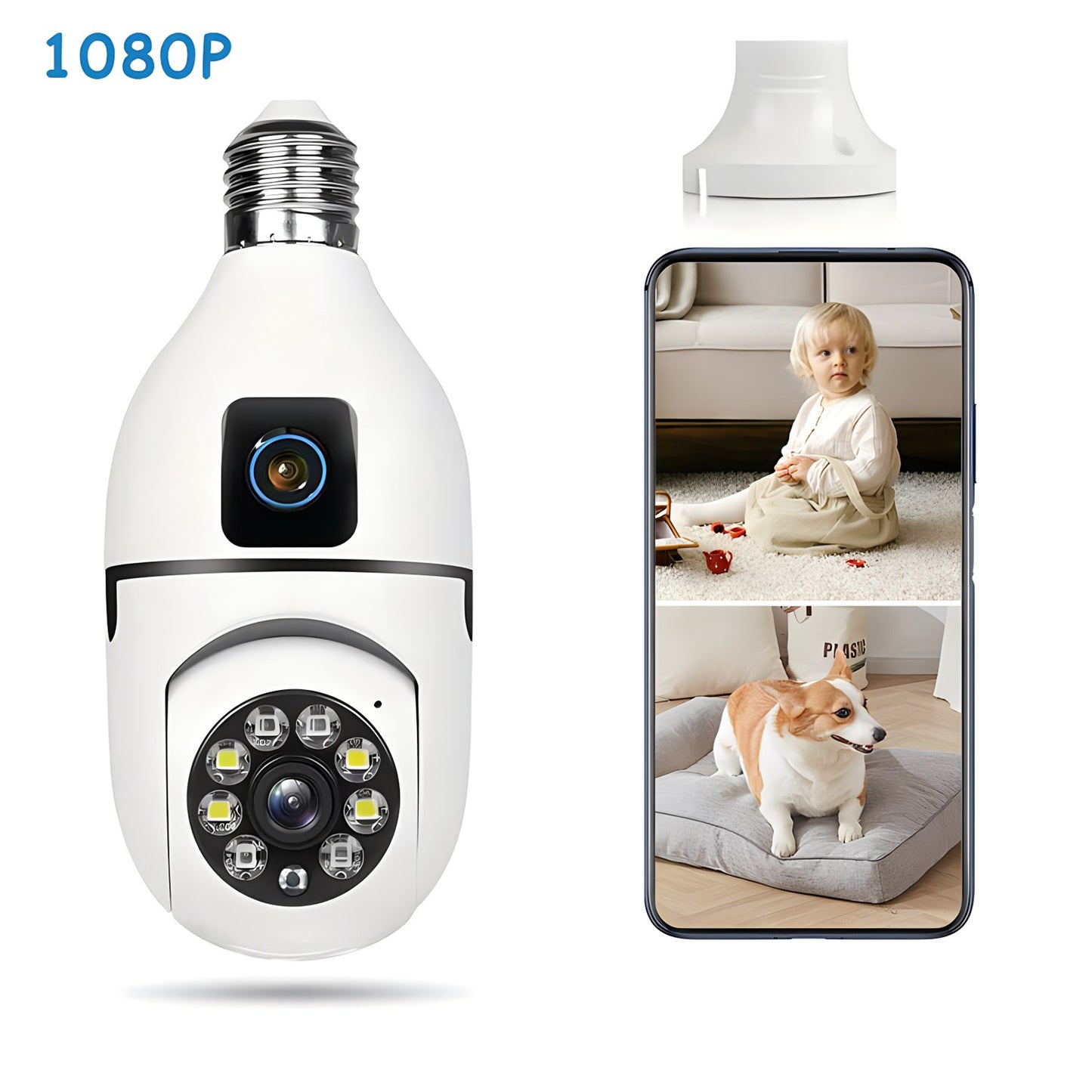 HD 1080P 2.4G Wifi Surveillance Camera Outdoor Dual Lens Dual Screen Security Protection Camera Video Surveillance Camera