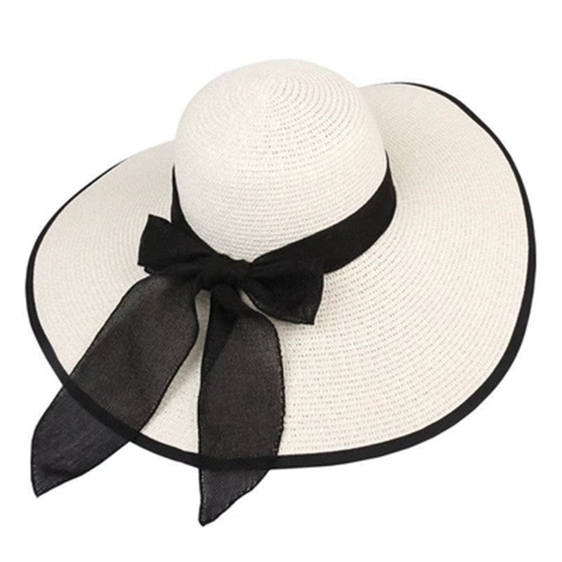 Summer Woman Hat Wide Brim Straw Hat For Women Holiday Beach Visor Fashion Panama Cap For Girl Sunscreen Sun Bucket Hat Foldable