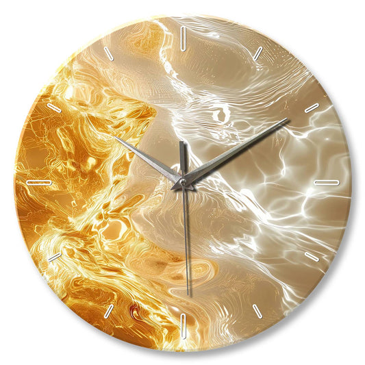 1pc glass wall clock, modern light luxury gold design wall clock, silent clock, home decoration, living room bedroom decoration