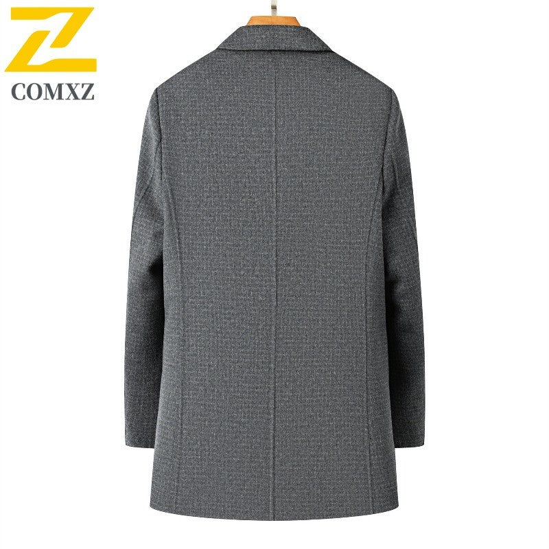 Double Faced Wool Overcoat Man 2025 Winter New Classic Business Casual Notch Lapel TrenchCoat Premium Medium Long Styles? Coat