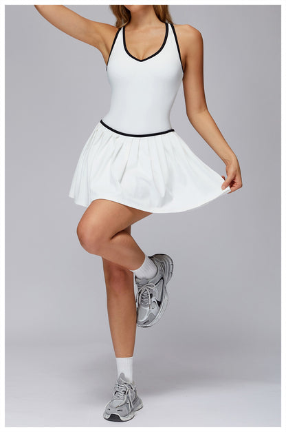 Yoga Jumpsuit Women Set Sexy Anti Glare One-Piece Jumpsuit Dance Ballet Sports Dress Gym Push Up Rompers Running Tennis Sports