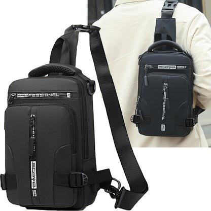 Men's dual-purpose crossbody and shoulder bag, multi-functional casual and versatile single-shoulder handbag, chest bag