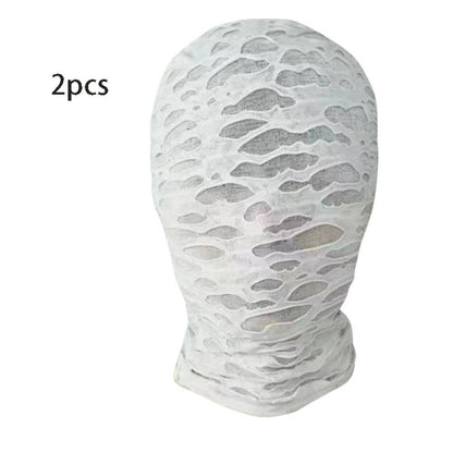2pcs New Black Cosplay Full Mask Breathable Thin Hood Cosplay Prop Halloween Costumes Party Decoration Cosplay Head Cover