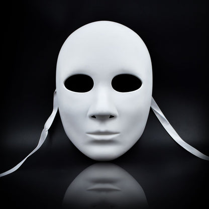 DIY Blank Face Mask Cosplay White Hand-Painted Doodle Thicken Plastic Masks Carnival Masquerade Halloween Party Costumes Props