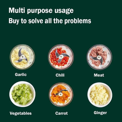 1 electric garlic puree machine 260ML garlic grinder onion chopper vegetable chili grinder household kitchen mixer