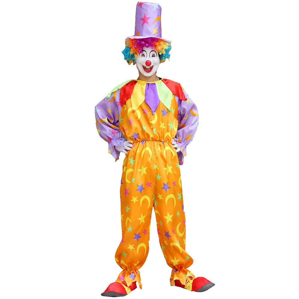 Adults Funny Clown  Costumes ,Joker Cosplay Suits for Men,Magician Performance Fancy Outfits?just Clothes,no Prop Wig/Mask/Shoes