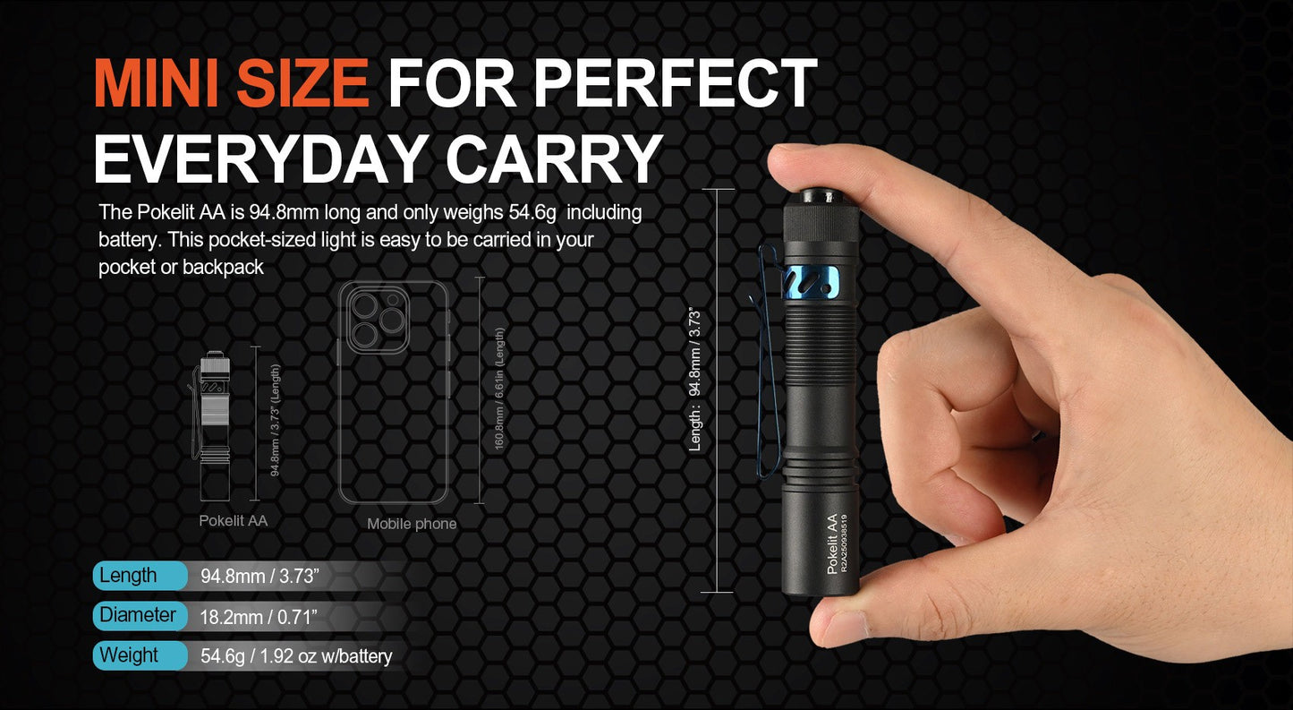 ACEBEAM pokelit AA 14500 Flashlight AA torch 1000 lumen outdoor keychain mini flashlight rechargeable 280 meters flashlight