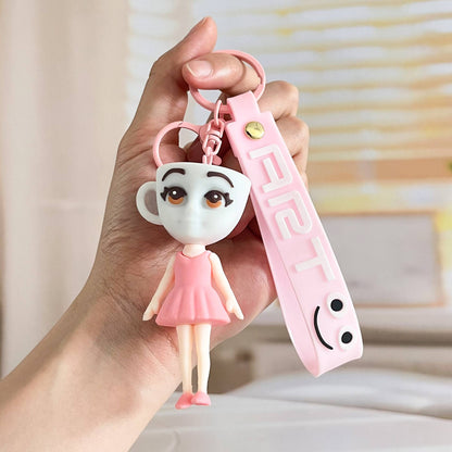 Italian Brainrot Keychain Accessories, Tungtungsahur Whimsical Abstract Mirage Creature Designs Bag Charm