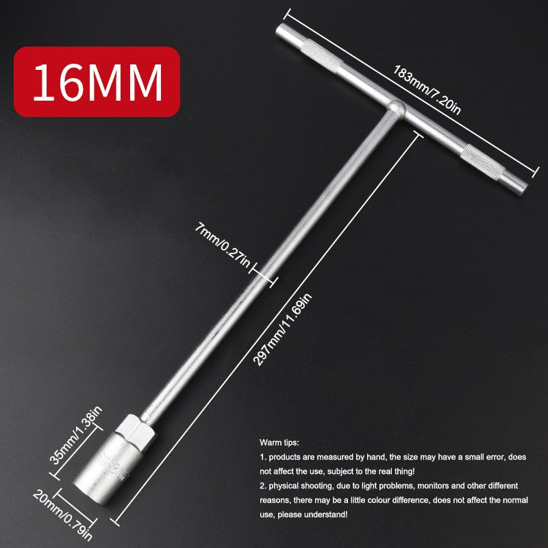 Chave de Soquete T de 6-19 mm Chave de Porca Sextavada Chaves de Fenda Hexagonais Estendidas Pneus Automotivos Máquinas Ferramentas Manuais de Reparo para Oficina