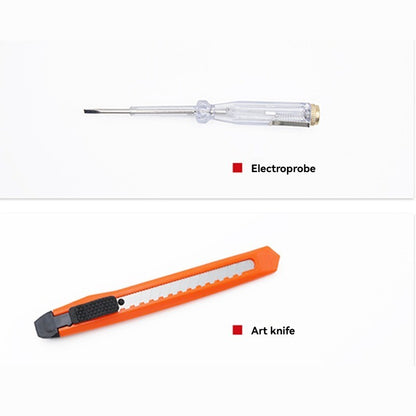 Multifunctional DIY Hand Tool Kit Household Repair Set - 8PCS Allen Wrench 10PCS Bits Art Knife 6-inch Pliers,Portable Box
