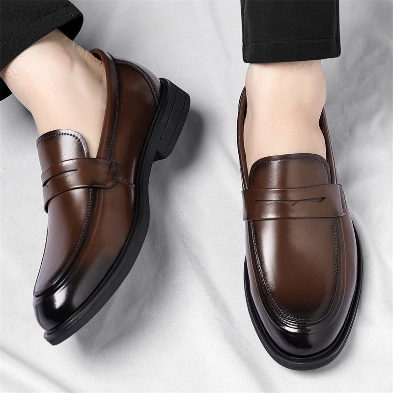 Men's Formal Leather Loafers Italian Style Slip-on  Stylish Elegant Business Shoes Comfortable Lightweight Office Dress Shoes