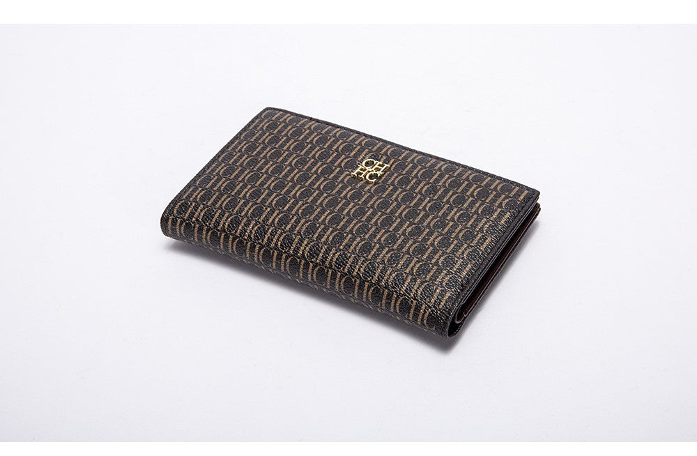 Printed Women's Long Wallet Luxury Brand Retro Classic PVC Material 2025 New Fashionable Simple Card Bag