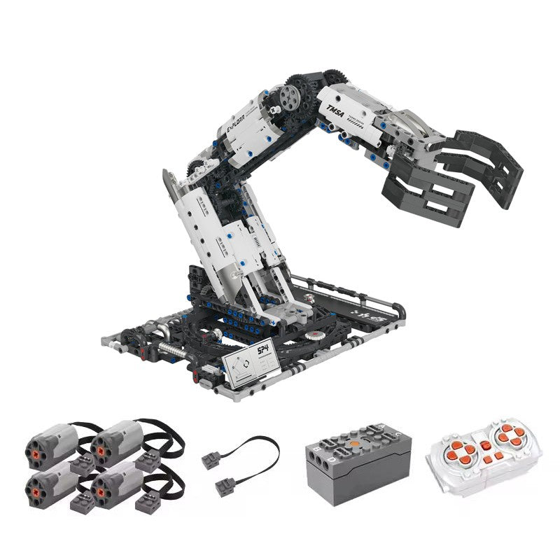 Brinquedo de Controle Remoto Programável com Blocos de Construção de Braço Robótico STEM Aprendizagem Cultivo do interesse em engenharia mecânica