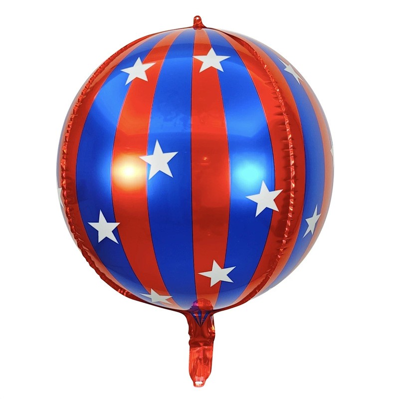 Merry Christmas Round Foil Balloons StripedStar Festive Ballons Party Birthday Home Decoration Supplies