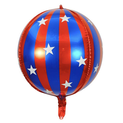 Merry Christmas Round Foil Balloons StripedStar Festive Ballons Party Birthday Home Decoration Supplies