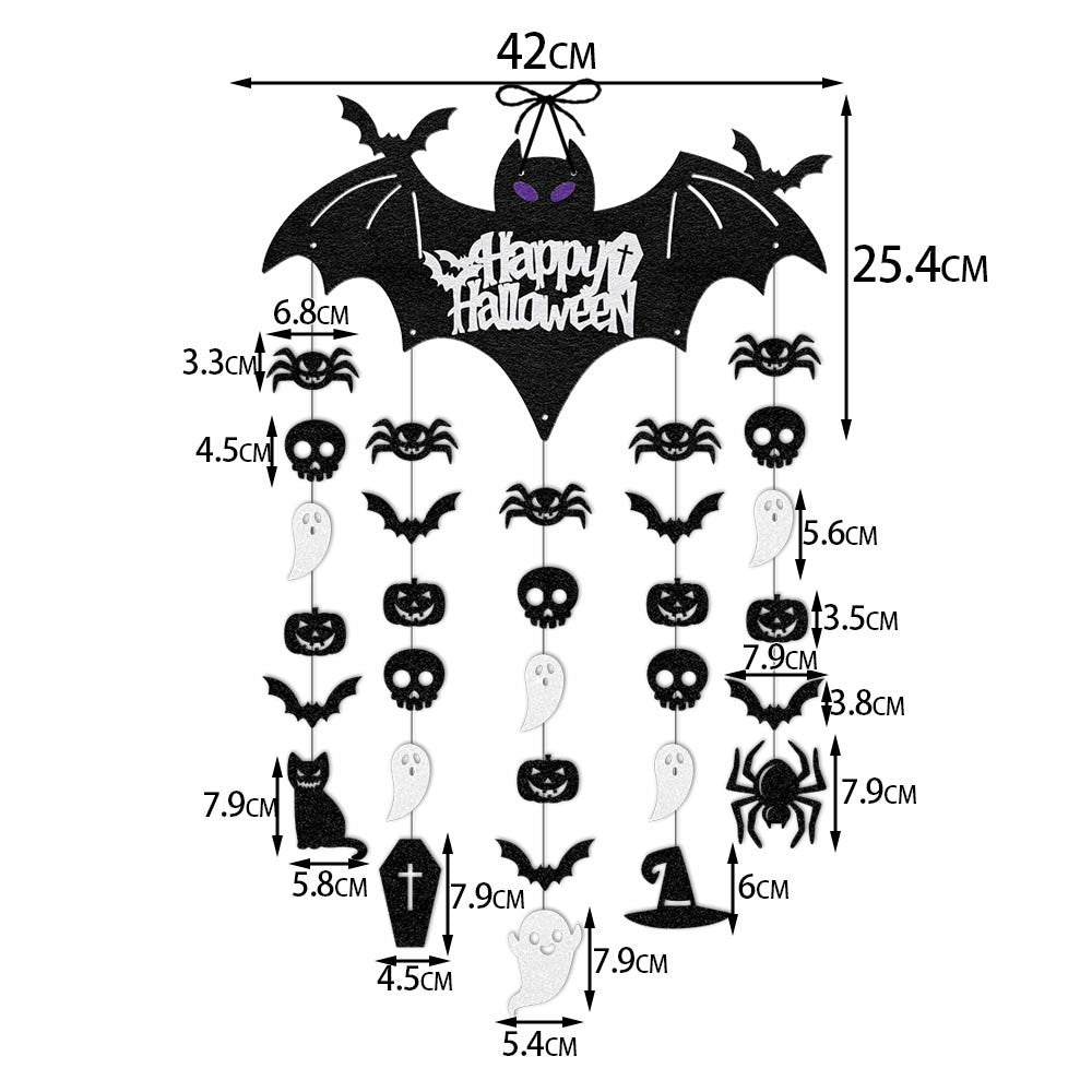 Halloween decoration pumpkin bat hanging decoration haunted house party decoration Halloween door hanging decoration