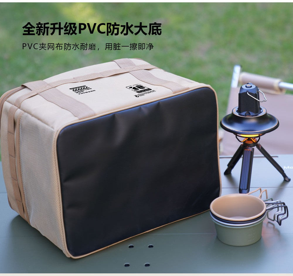 30-42L Tactical Camping Storage Bag Insulated Folding Box Waterproof Picnic Tableware Field Equipment Outdoor Gear Organizer